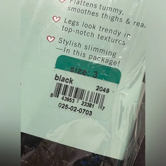 Pack of 3 NWT Assets by spanx shaping tights textured wish bone size 3 - Picture 3 of 3